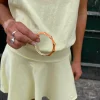 Sola armbånd med striber - Orange/guld