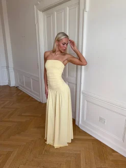 Solara kjole – Lys gul