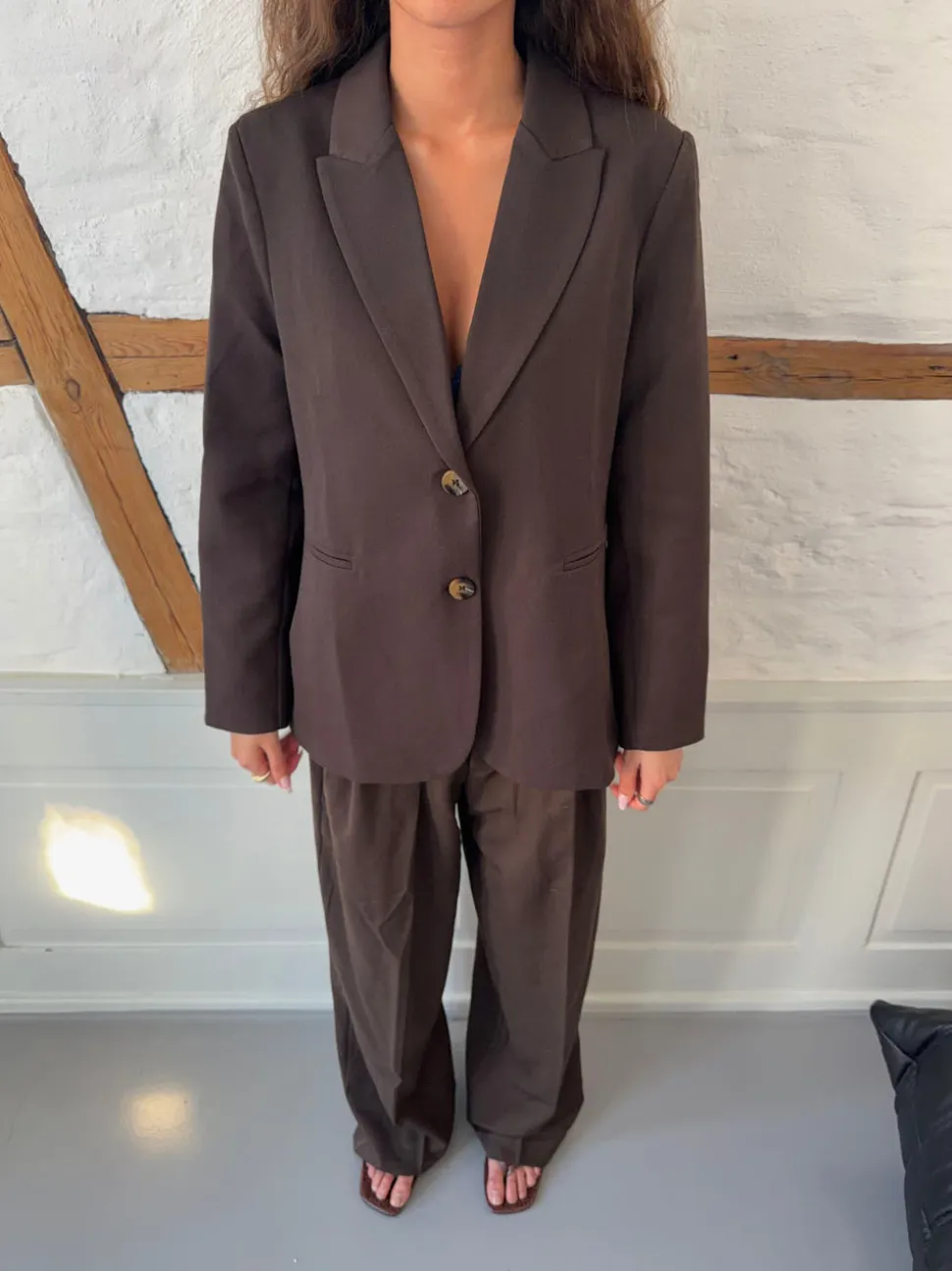 Sonija oversized blazer - Brun