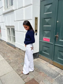 Star jeans med brune stjerner - Hvid