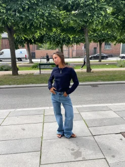 Star jeans med hvide stjerner - Lys denim