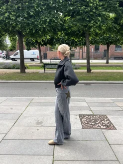 Star jeans med kaki stjerner - Grå