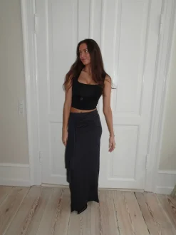 Stella maxinederdel med bindebånd - Mørkegrå