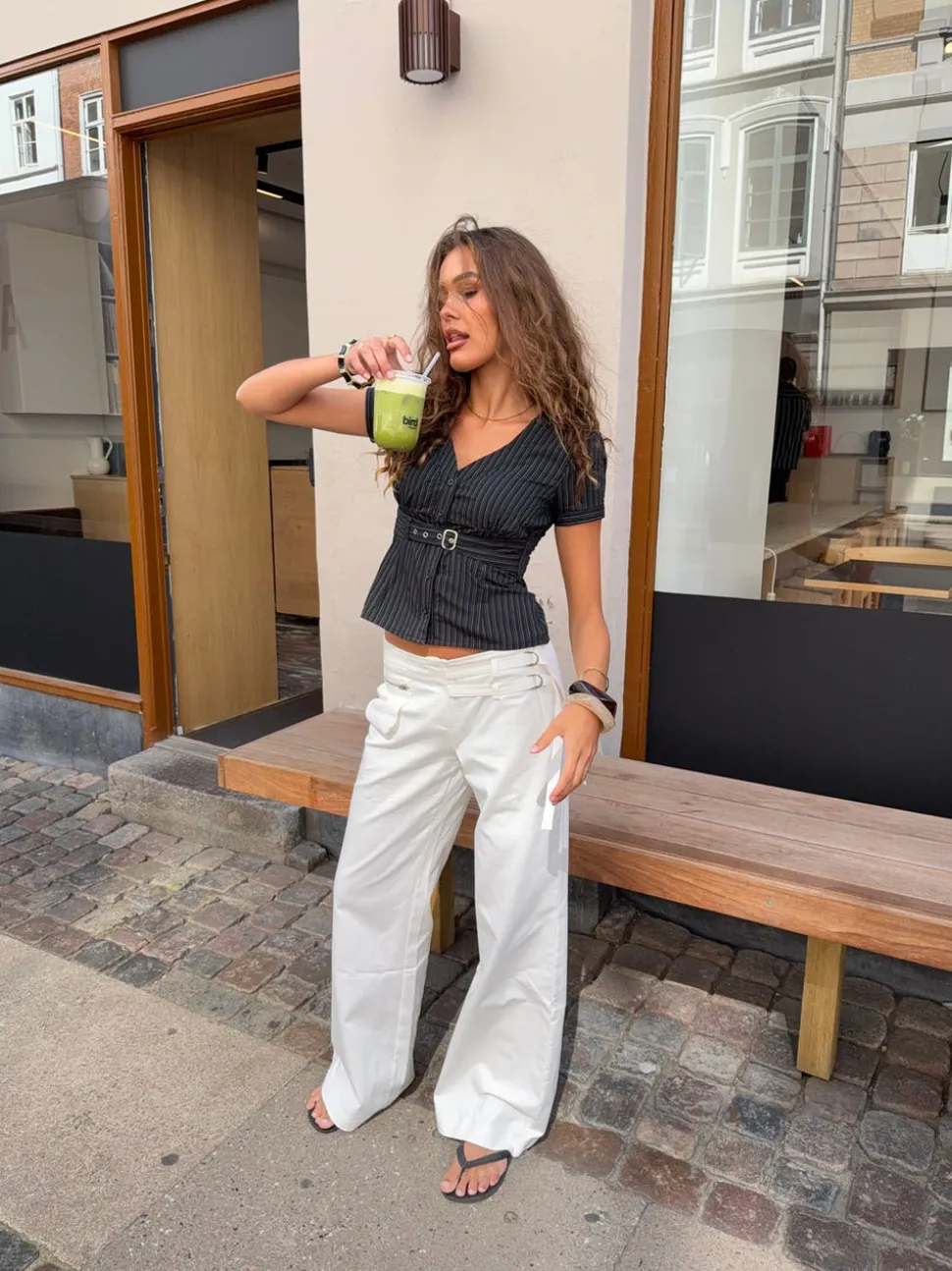 Sussa bukser med detaljer - Hvid
