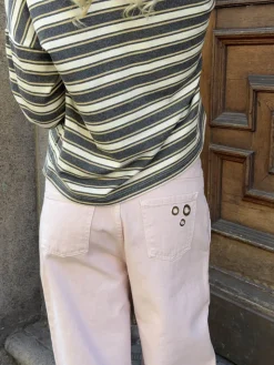 Tanija jeans med ringdetaljer - Lyserød