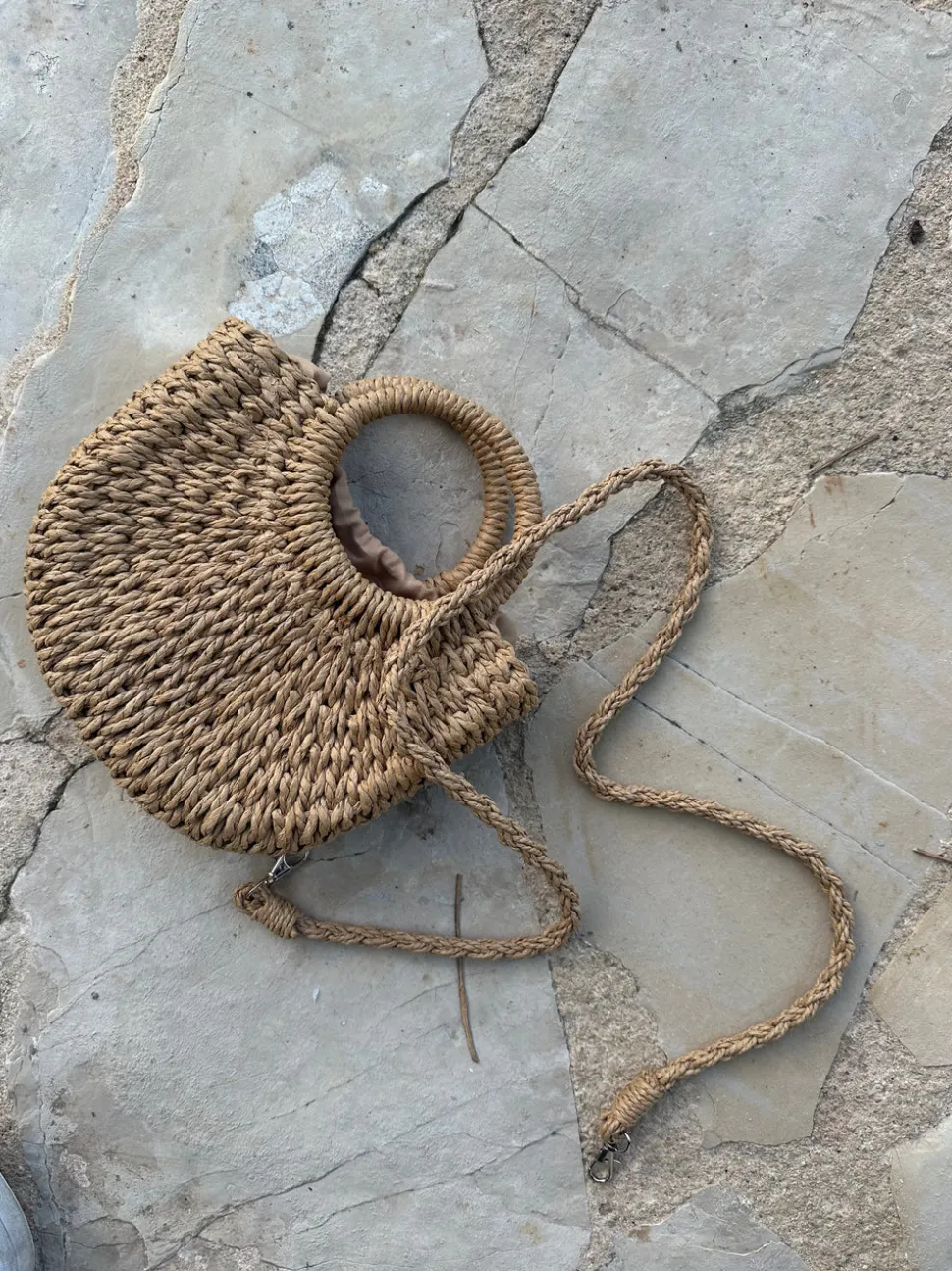 Taormina flettet taske - Beige