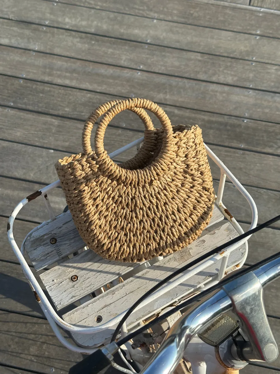 Taormina flettet taske - Beige