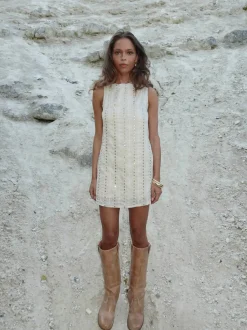 Tassy minikjole - Beige