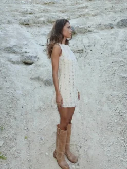 Tassy minikjole - Beige