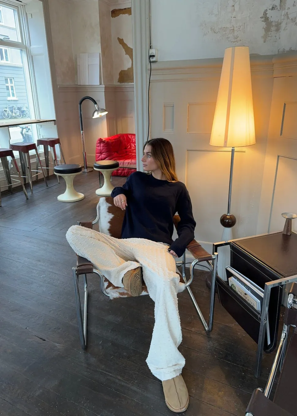 Tea sweater i uld - Navy