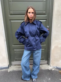 Tenny kort trenchcoat - Navy