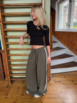 Tessy bluse med trekvartærmer - Sort
