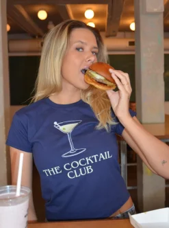 The cocktail club baby tee - navy
