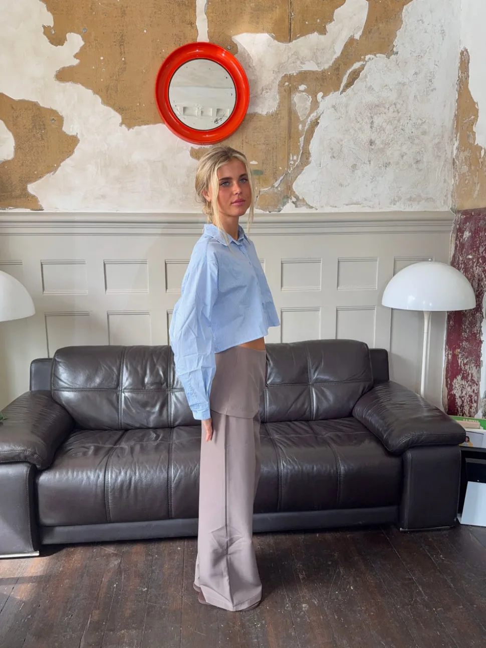Thealine bukser med nederdel - Taupe