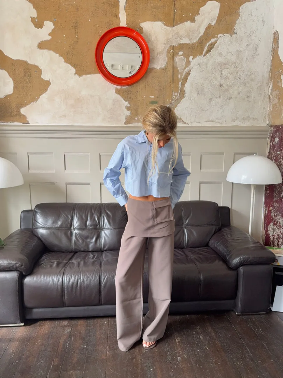 Thealine bukser med nederdel - Taupe