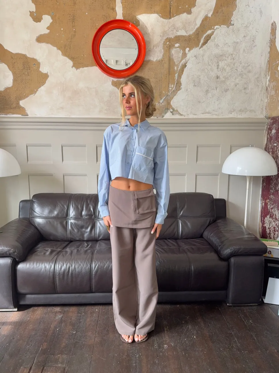 Thealine bukser med nederdel - Taupe