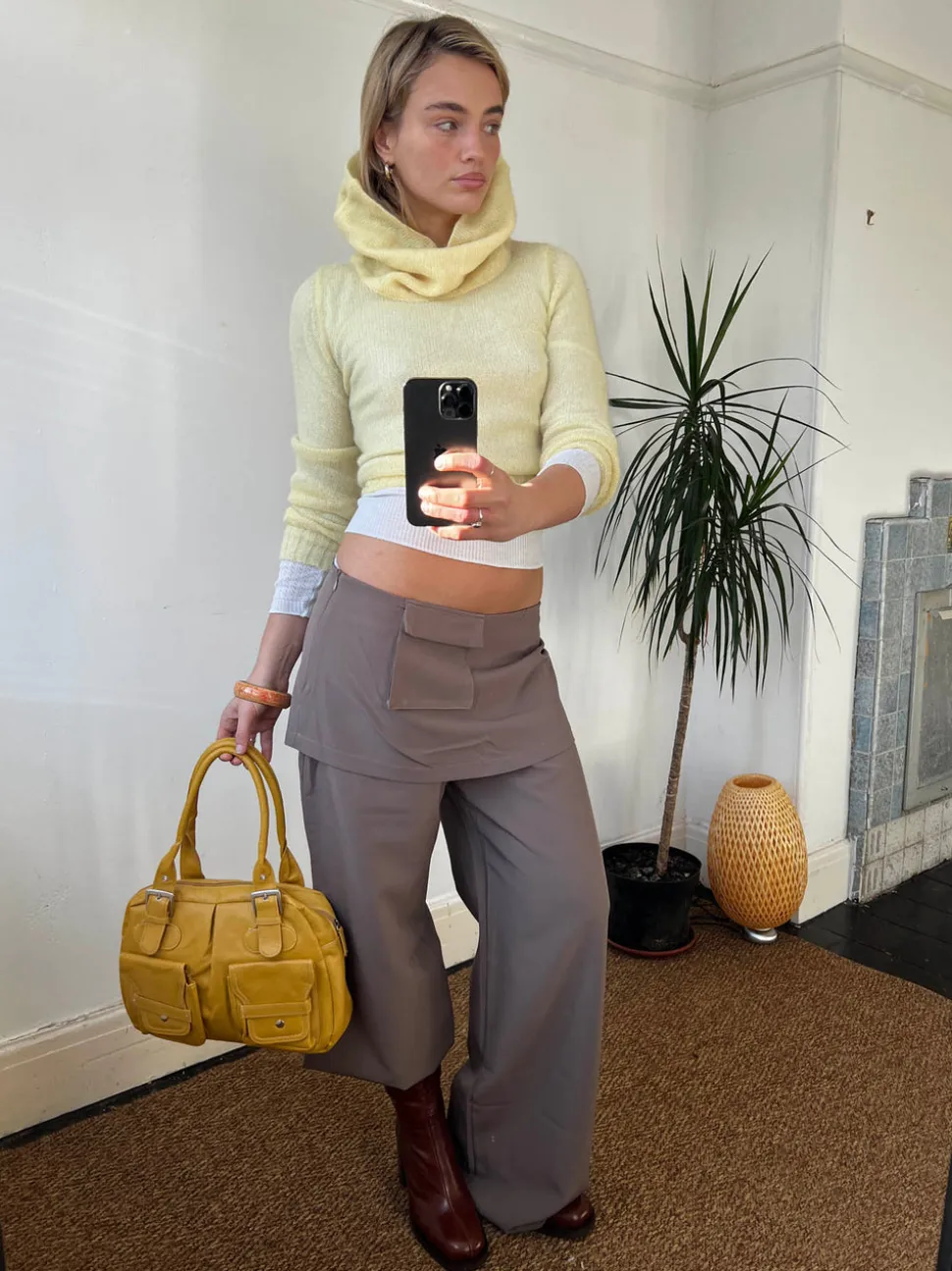 Thealine bukser med nederdel - Taupe