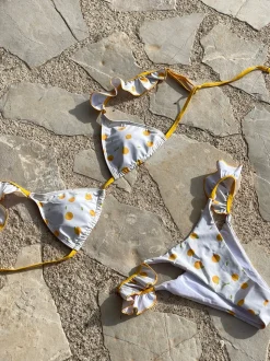 Tonia bikini med appelsiner - Hvid/orange
