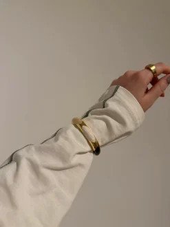 Tove armbånd med mønster - Nude/hvid/brun