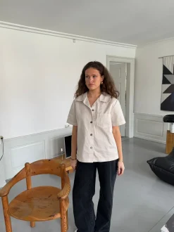 Trana kortærmet skjorte - Beige