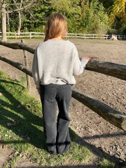 Trine cardigan i uld - Lysegrå