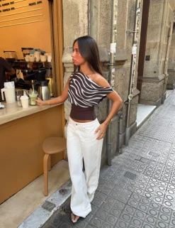 Tuva lavtaljede jeans - Hvid