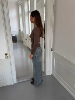 Tuva lavtaljede jeans - Lys denim