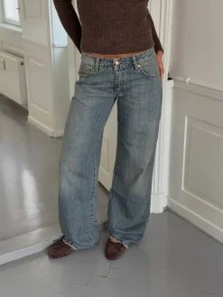 Tuva lavtaljede jeans - Lys denim