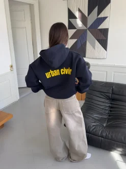 Urban Civic oversized hoodie - Navy