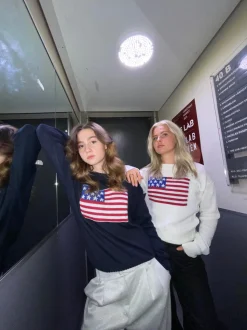 US flag strik - Hvid