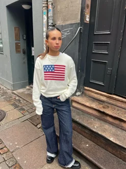 US flag strik - Hvid