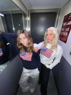 US flag strik - Hvid