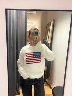 US flag strik - Hvid