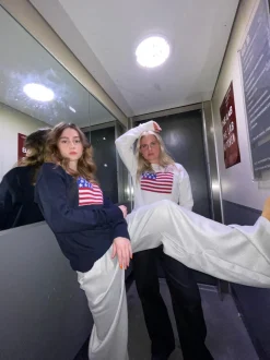 US flag strik - Hvid