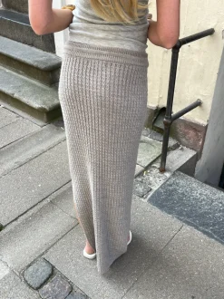 Valeria striknederdel - Beige