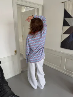 Vera bluse med striber - Rød/hvid/blå
