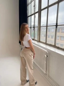Viva lærredsbukser - beige