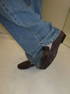 Watson loafers i ruskind - Mørkebrun