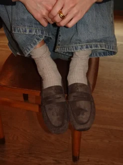 Watson loafers i ruskind - Mørkebrun