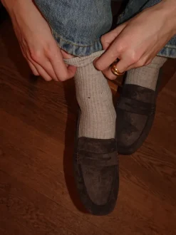 Watson loafers i ruskind - Mørkebrun