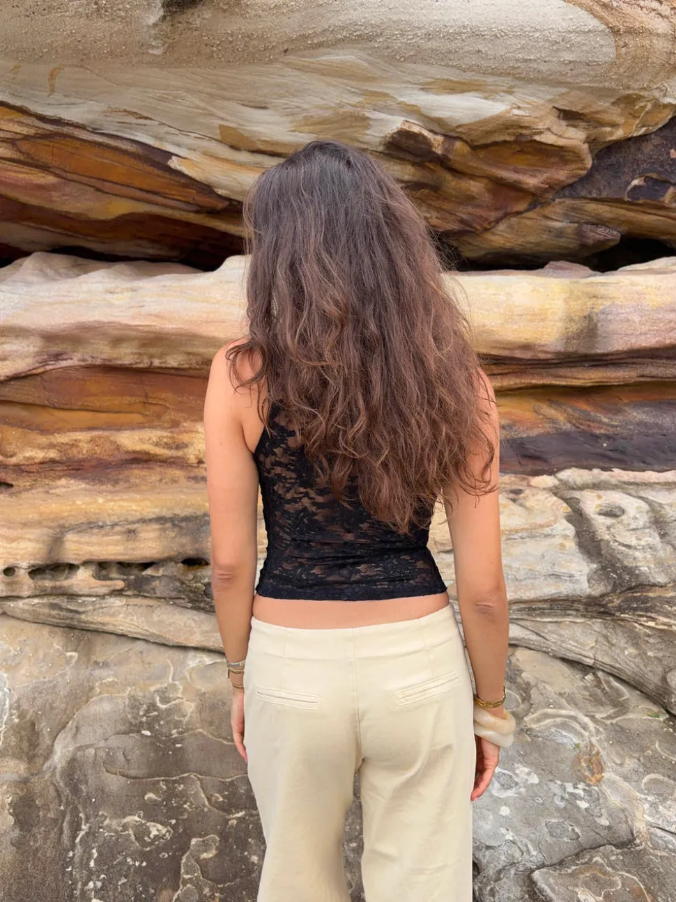Yana top i blonde - Sort