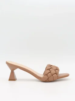 Yasmin mules med flet - Beige