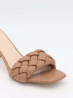 Yasmin mules med flet - Beige