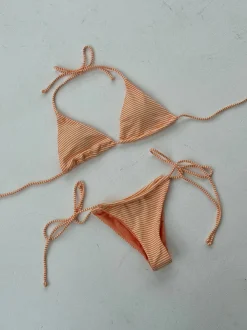 Zendaya bikini - Orange/hvide striber
