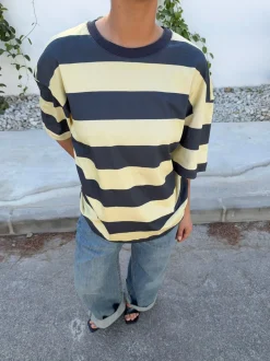 Zinnia oversized t-shirt - Gul/grå