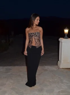 Zita bandeau meshtop - Leopard
