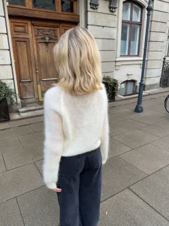 Zuzanna mohair striktrøje - Hvid