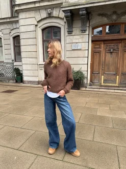 Zuzanna mohair striktrøje - Brun