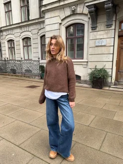 Zuzanna mohair striktrøje - Brun