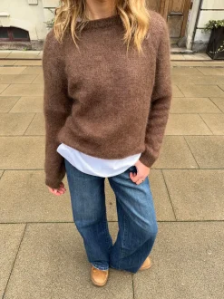 Zuzanna mohair striktrøje - Brun